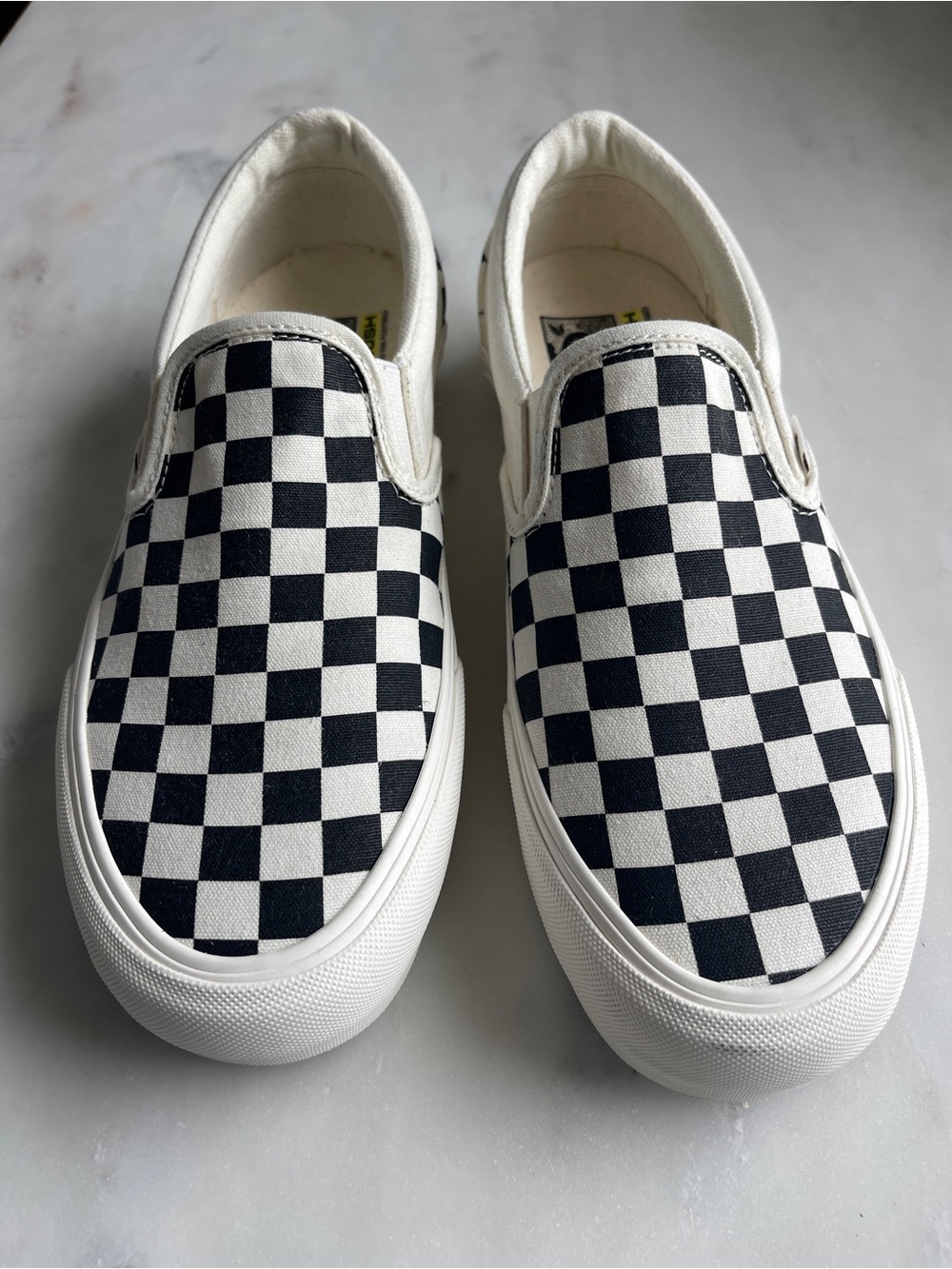 Vans Slip-On VR3 Black Marshmallow Checkerboard - size: M 7.5 / W 9